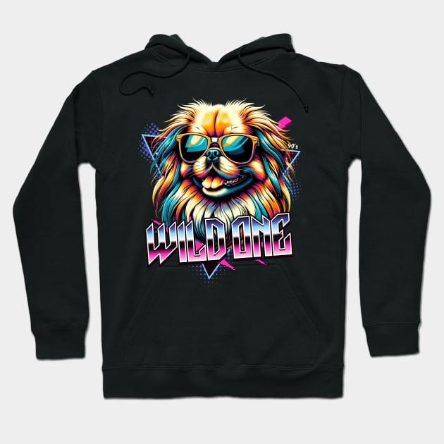 Wild One Pekingese Dog Hoodie by Miami Neon Designs